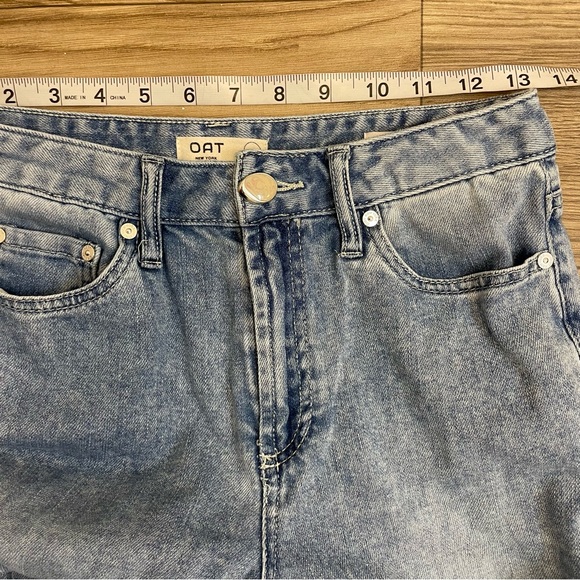 OAT New York High Rise Wide Leg Light Wash Cloud Luxe Denim Jeans - Picture 7 of 12